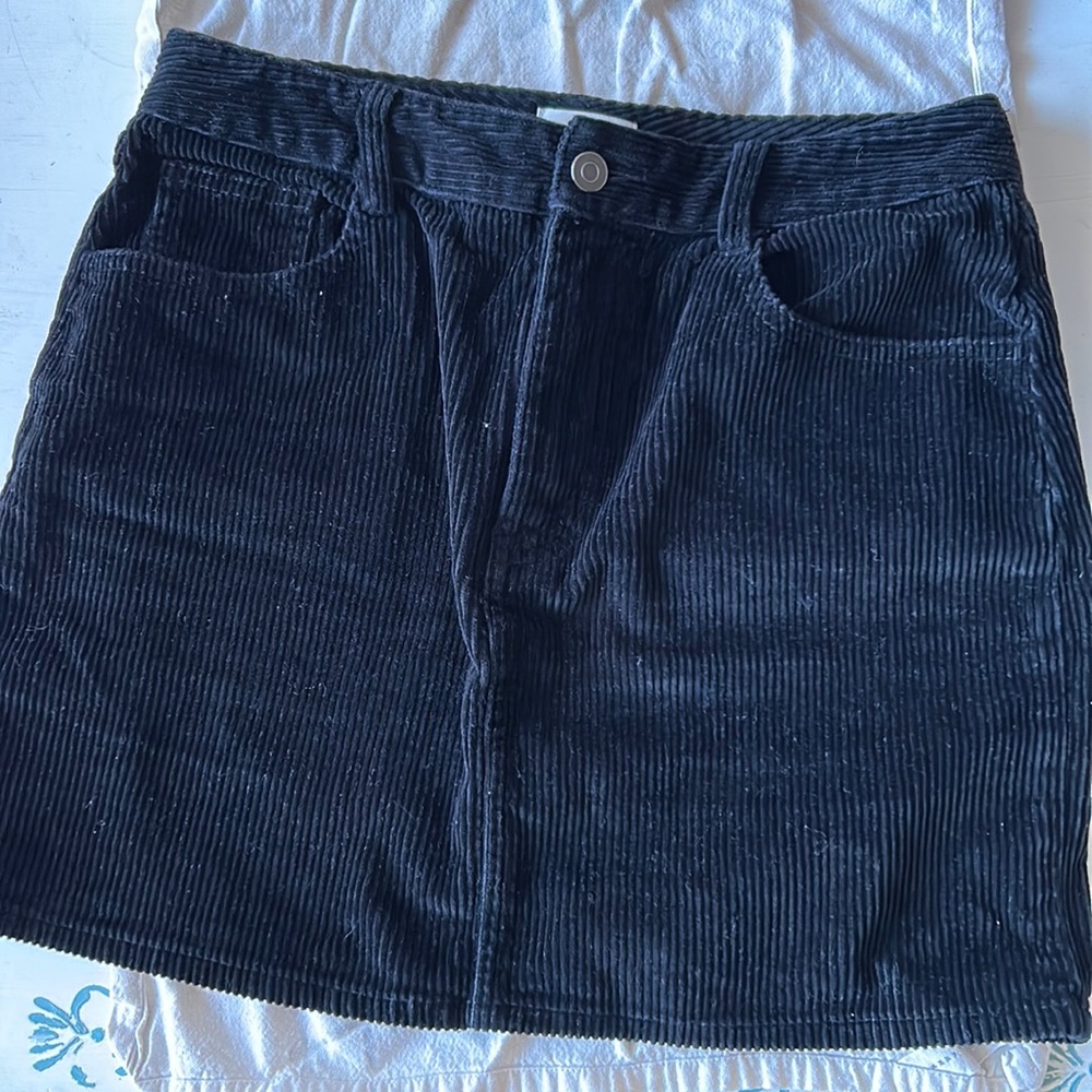 Wilfred Free Black Corduroy Skirt